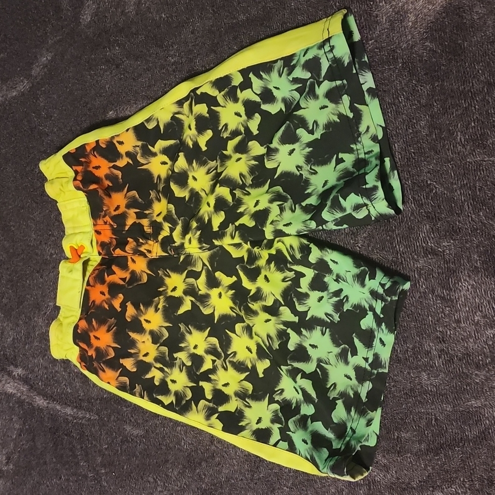Wonder nation boys size M (8) swim trunks / bathing suit adjustable waist